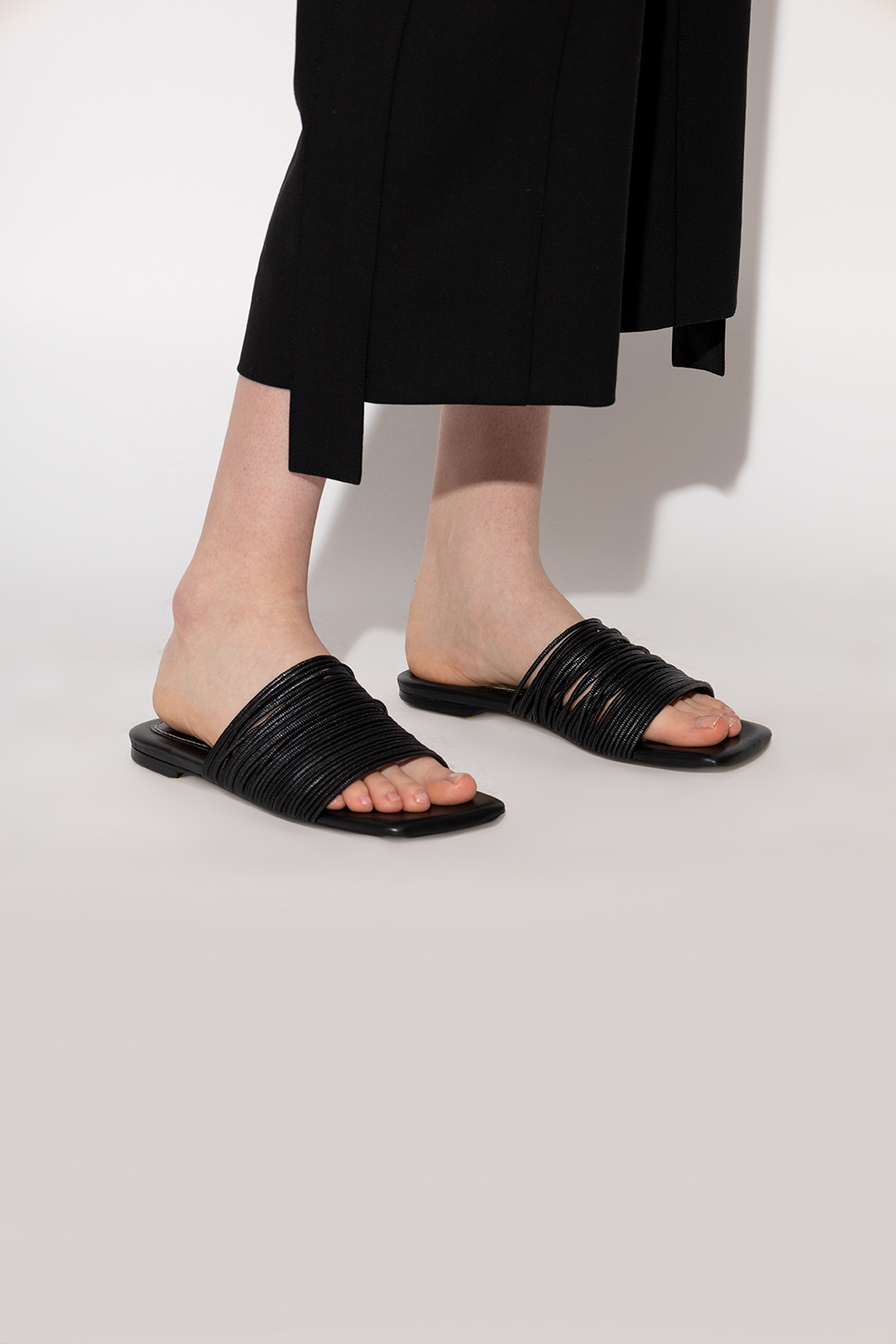 Black Rollo leather slides Proenza Schouler Vitkac GB